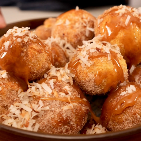 Air-Fried Plantain Donut Bites