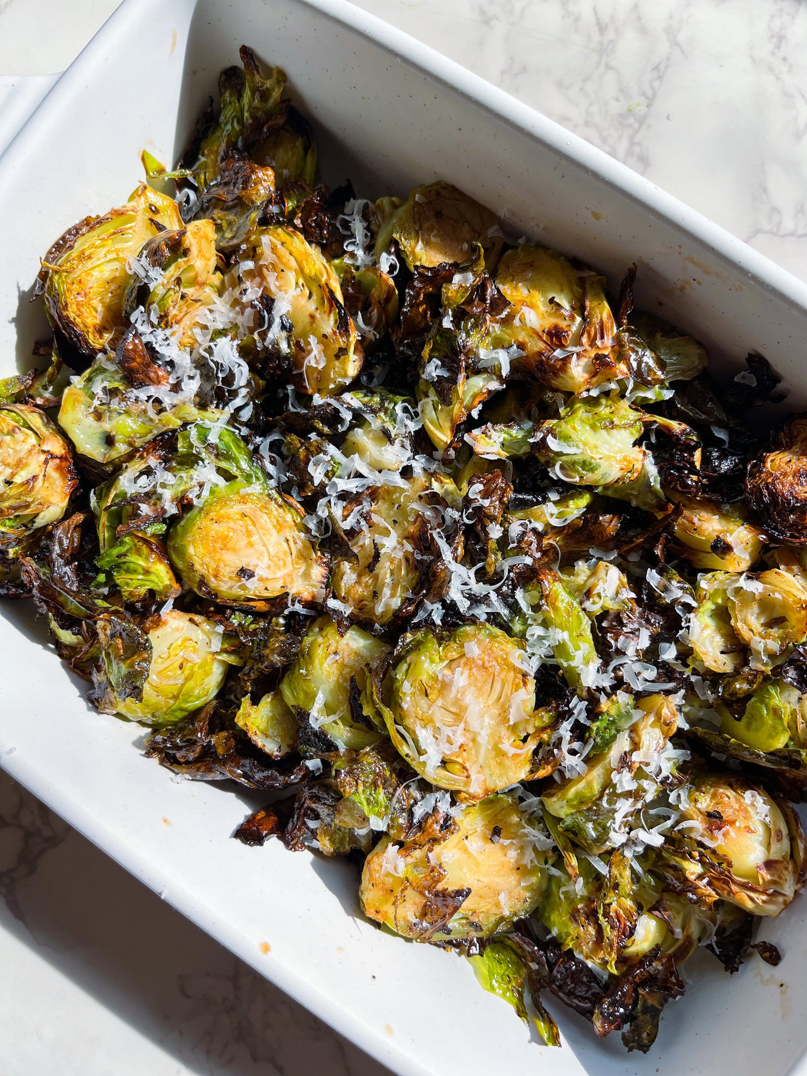 Air Fryer Brussels Sprouts with Balsamic Glaze