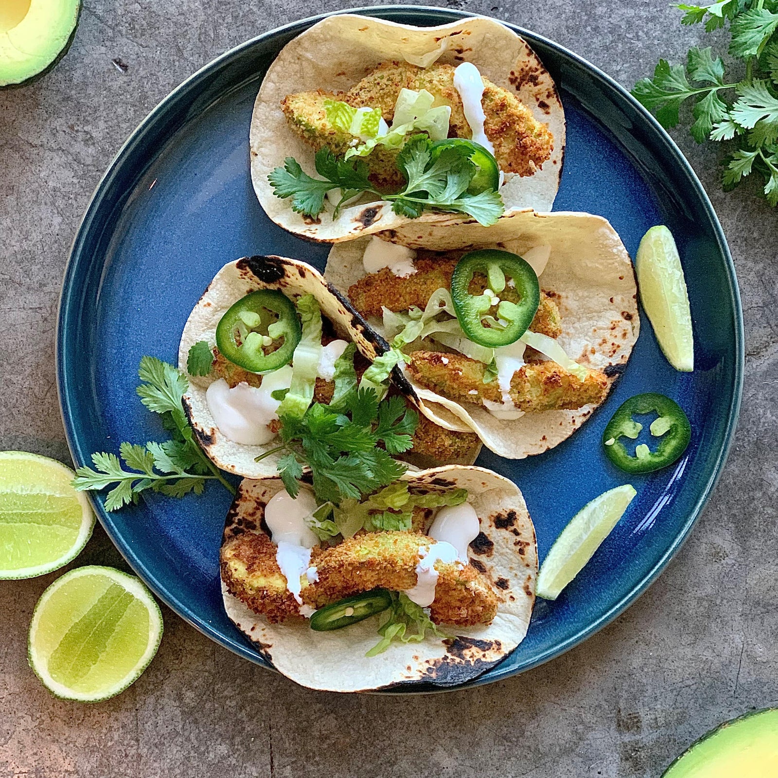 Fried Avocado Tacos