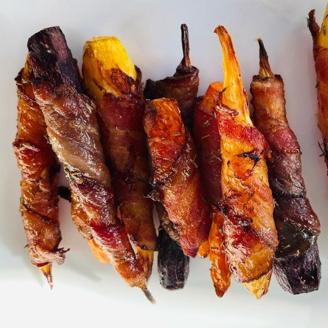 Instant Vortex Air Fryer - Bacon-wrapped Tri-Colored Carrots