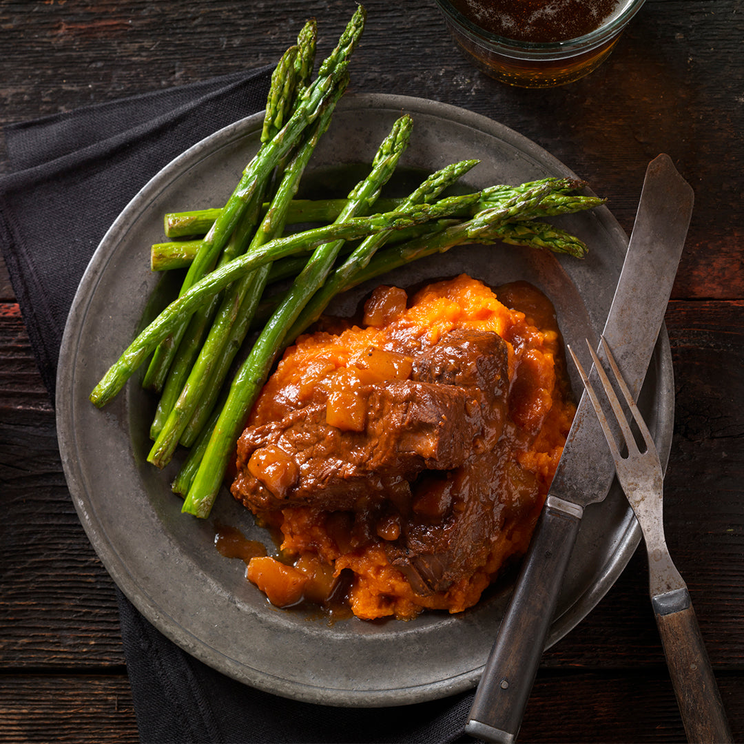 Beef Short Ribs with Ginger-Mango Barbecue Sauce