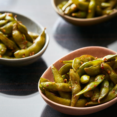 Spicy Edamame with Butter and Sesame Oil