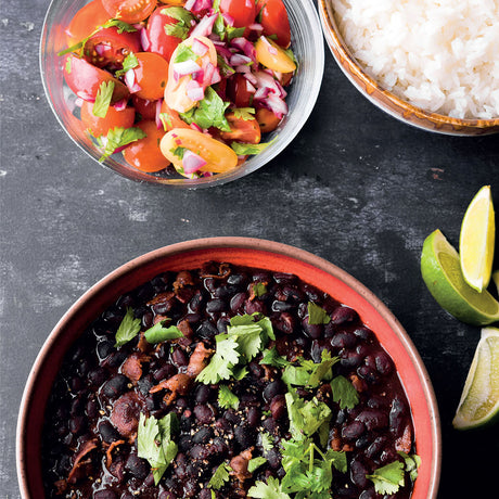 Black Beans with Bacon and Tequila