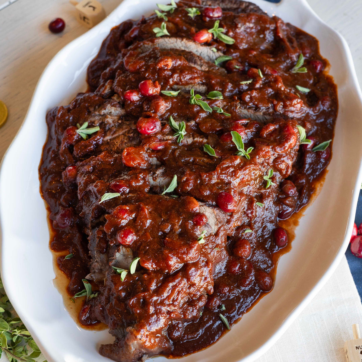 Braised Brisket with Cranberries Instant Pot