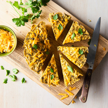 Broccoli and Cheddar Crustless Quiche