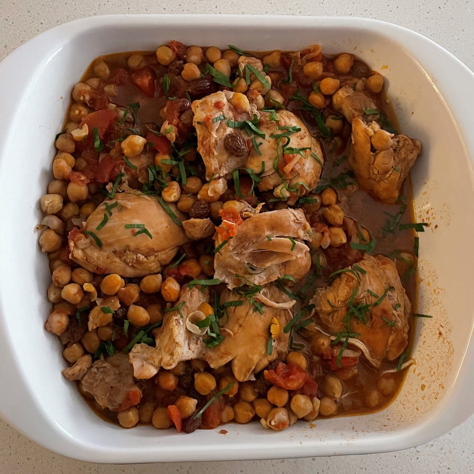 Slowed Cooked Chicken and Chickpea Tagine