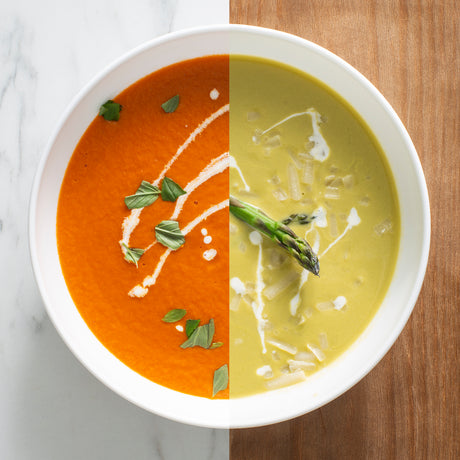 Duo Crisp + Air Fryer - Asparagus Parmesan Cheese Soup and Dairy Free Tomato Soup