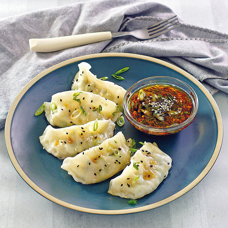 Easy Frozen Pot Stickers with Sesame-Soy Dipping Sauce