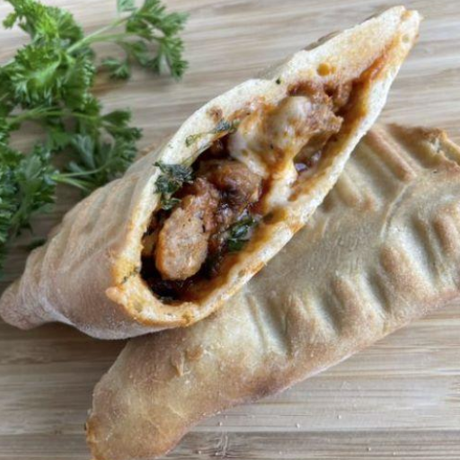 Eggplant and Sausage Calzones