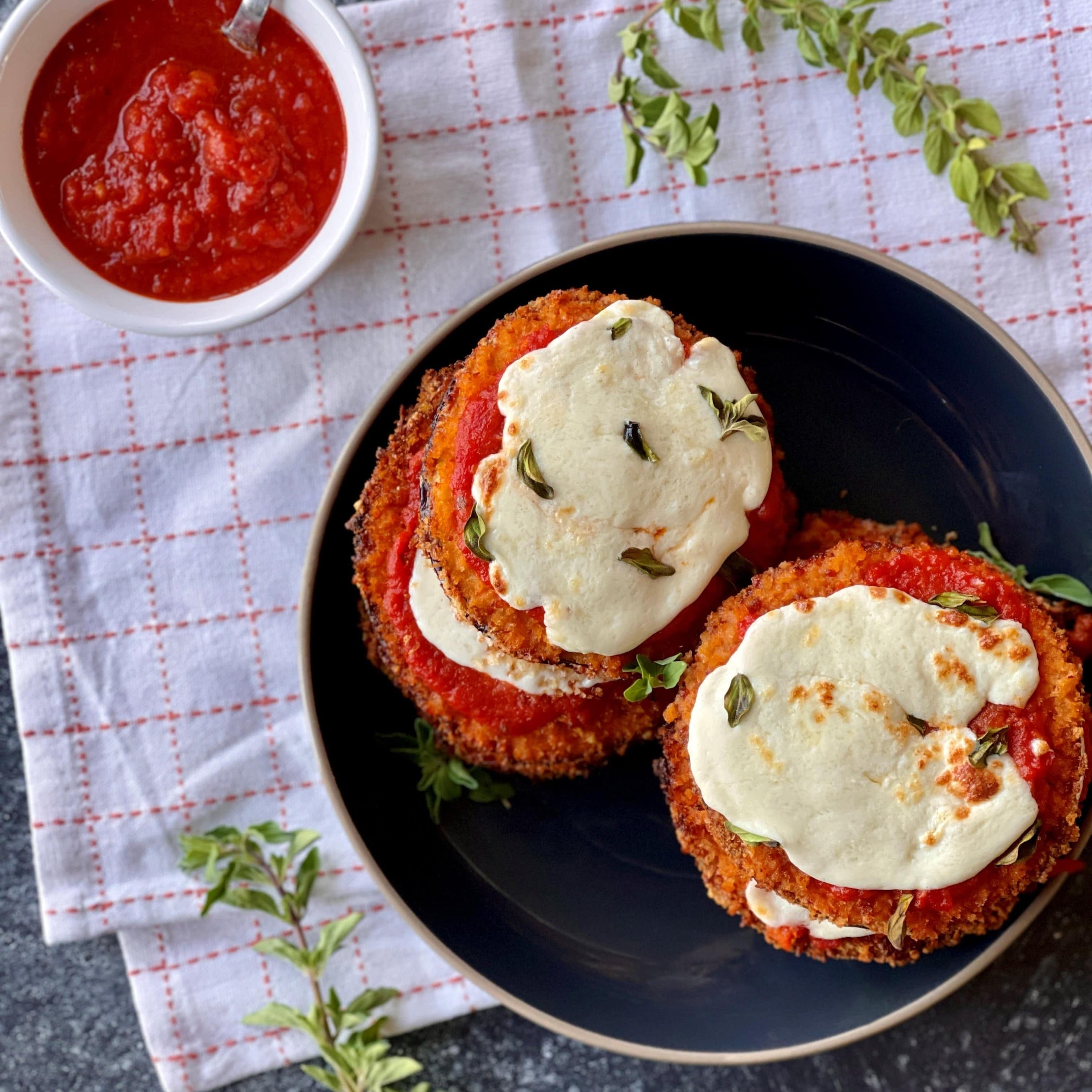 Eggplant Parmesan Stacks