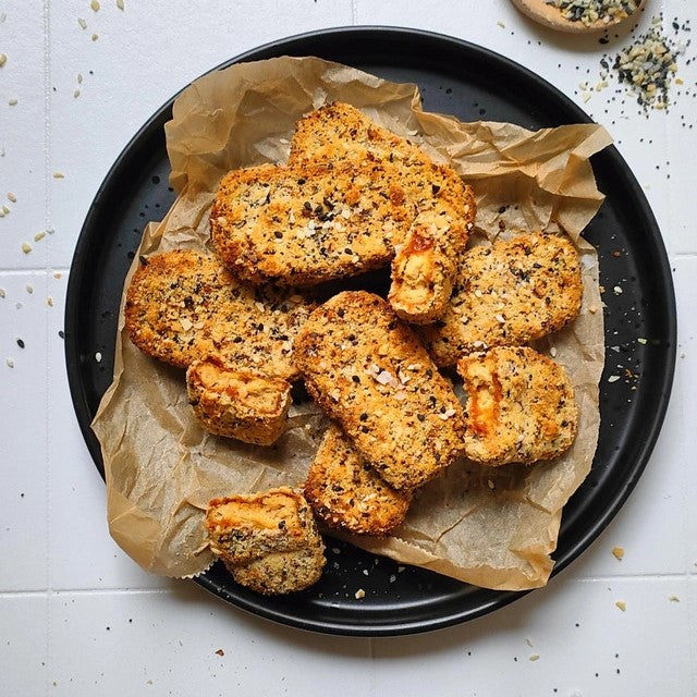 Air Fried Everything Bagel Tofu Tenders