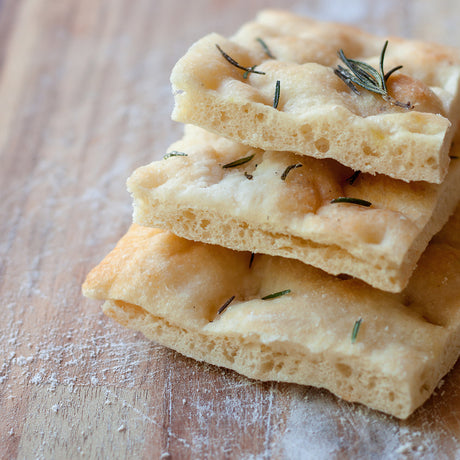 Fast Focaccia with Spicy Cheese Spread