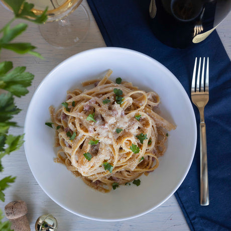 Fettuccine with Champagne Cream Sauce