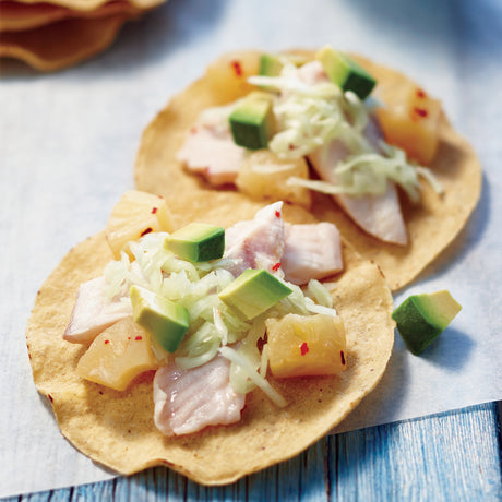 Fish and Pineapple Tostadas