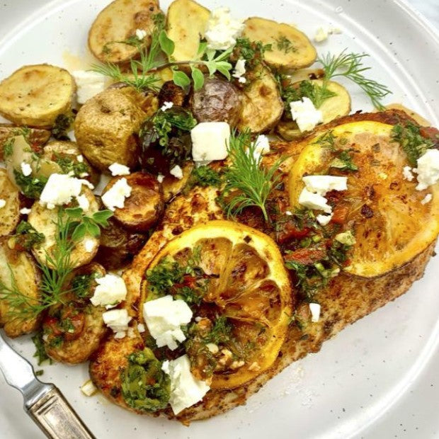 Greek Garlic Butter Chicken and Potatoes