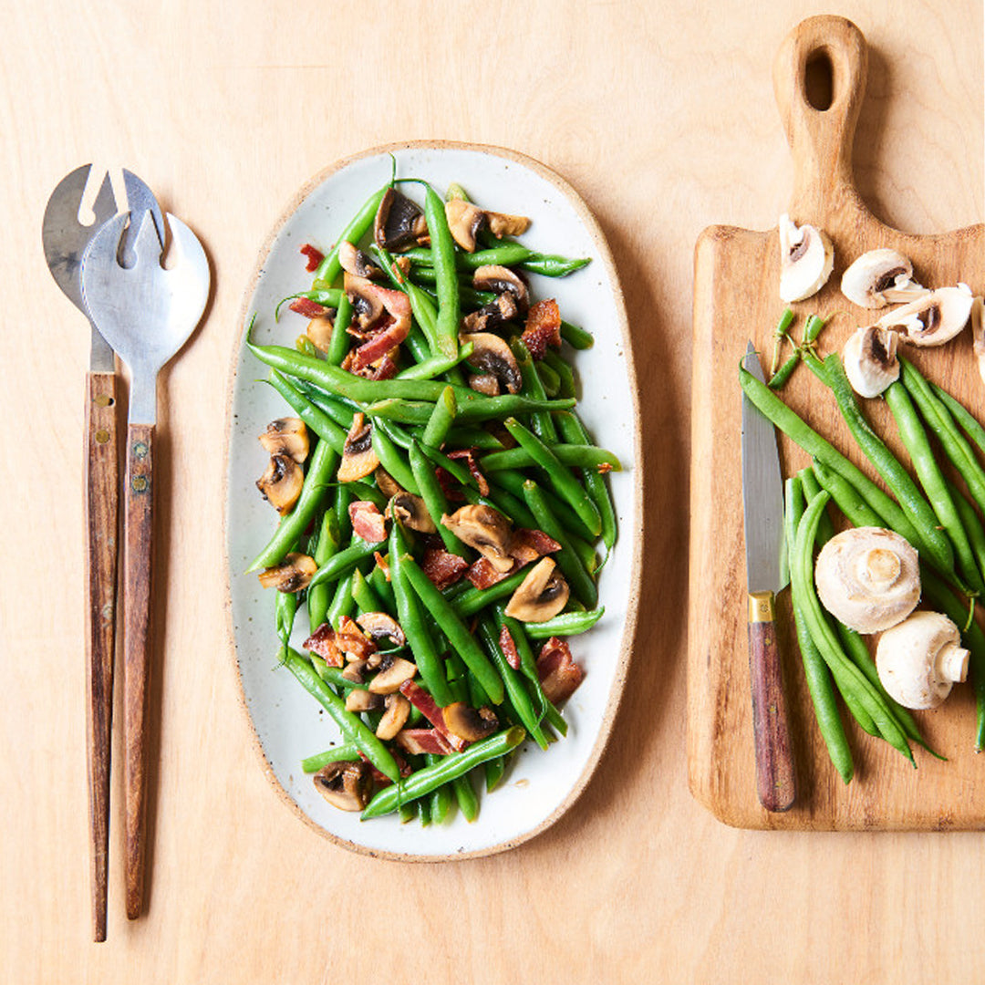 Green Beans With Mushrooms And Bacon