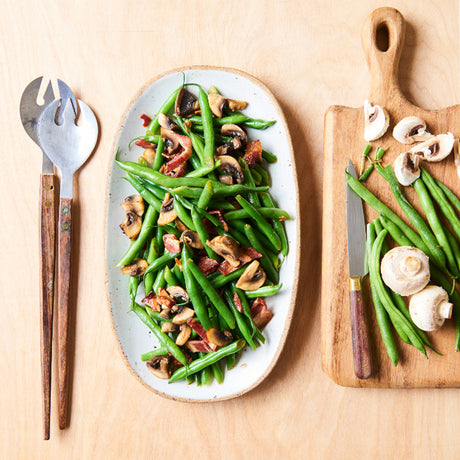 Green Beans With Mushrooms And Bacon