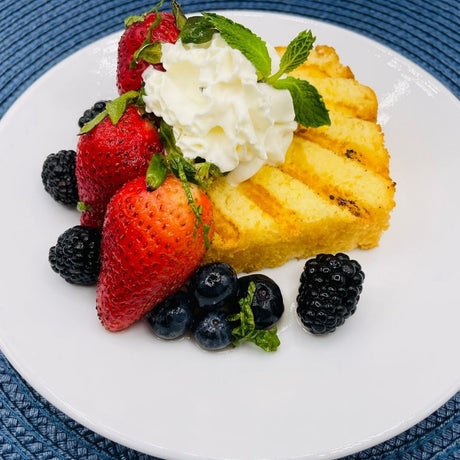 Grilled Pound Cake with Berries