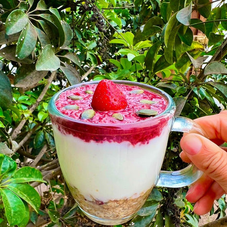 Healthy Strawberry Cheesecake in a Cup