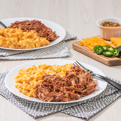 Pulled Pork with Mac and Cheese