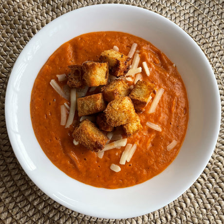 Instant Vortex Dual Basket Air Fryer - Roasted Tomato Soup with Garlic Croutons