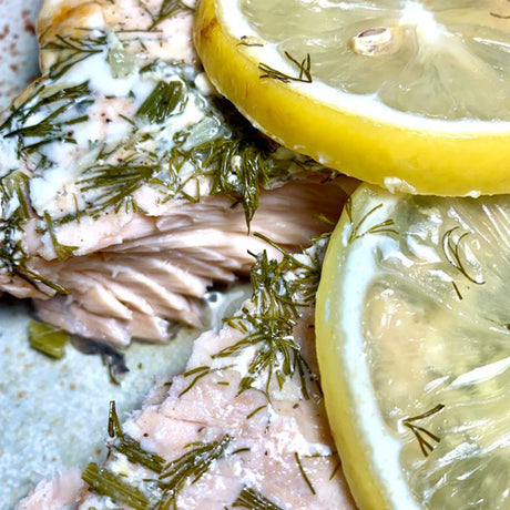 Slow Cooked - Salmon with Lemon and Dill