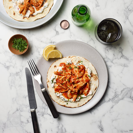 Minted Moroccan Chicken Wraps