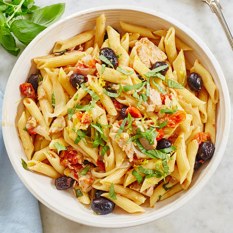Penne with Fresh Tuna and Cherry Tomatoes