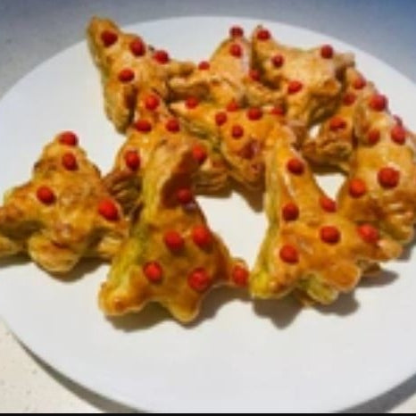 Pesto and Parmesan Mini Christmas Trees