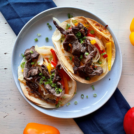 Philly Cheesesteak Quesa-Tacos