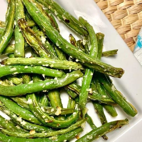 Roast Green Beans With Ginger and Garlic
