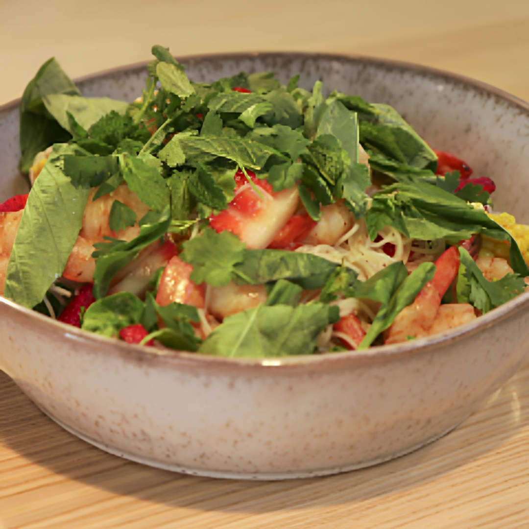 Roasted Shrimp and Corn Noodle Salad