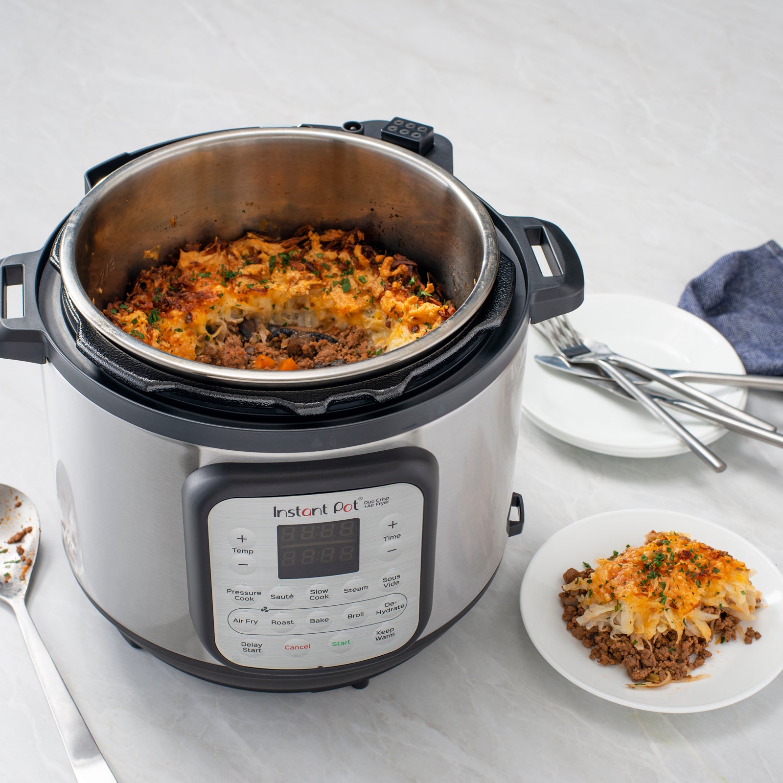 Duo Crisp + Air Fryer - Shepherd’s Pie with Cheesy Potato Topping