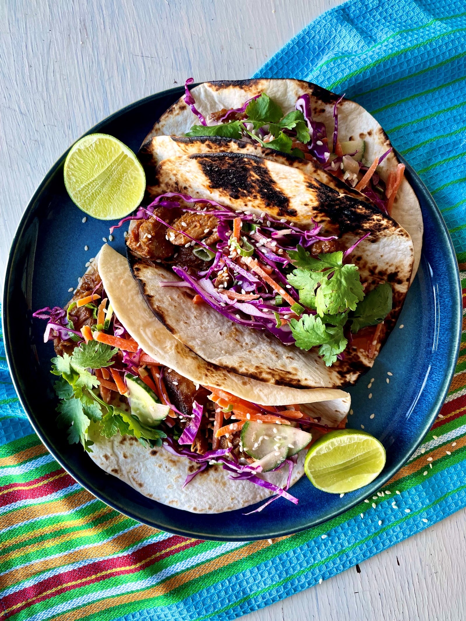 Slow Cooker Korean Pulled Pork Tacos
