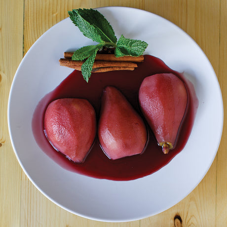 Spiced Red Wine–Poached Pears