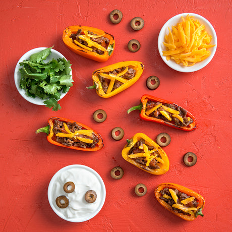 Taco-stuffed Mini Bell Peppers