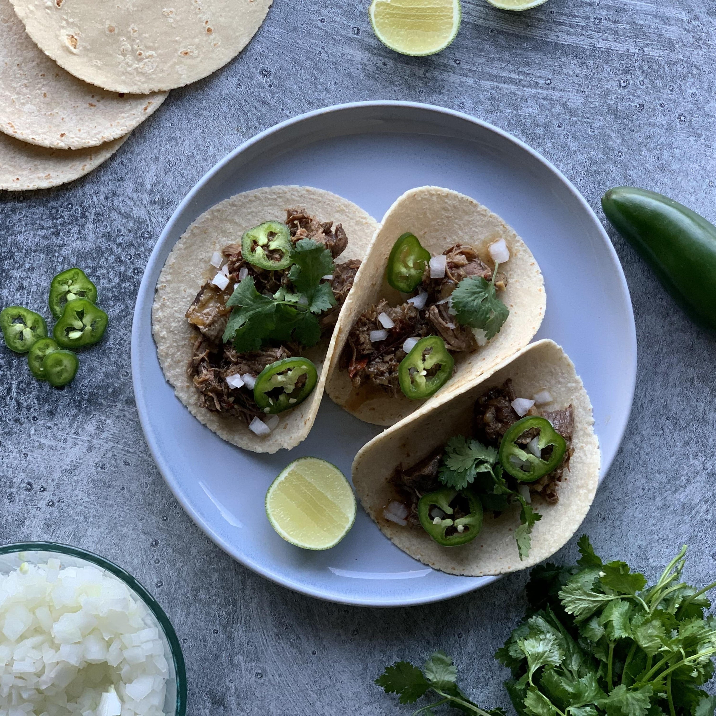 Slow Cooker Barbacoa Beef Tacos