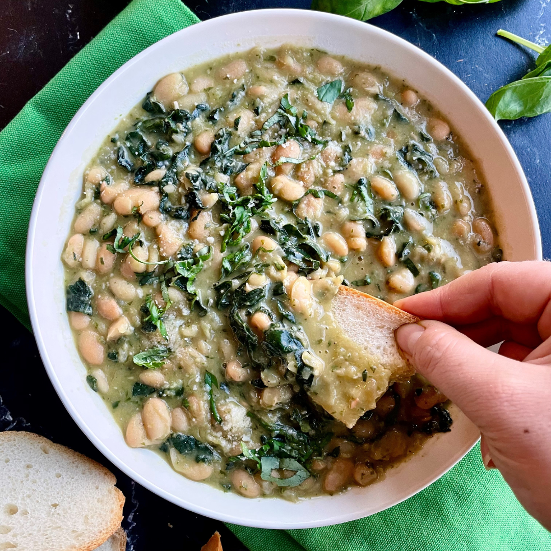 Winter Green Pesto Beans