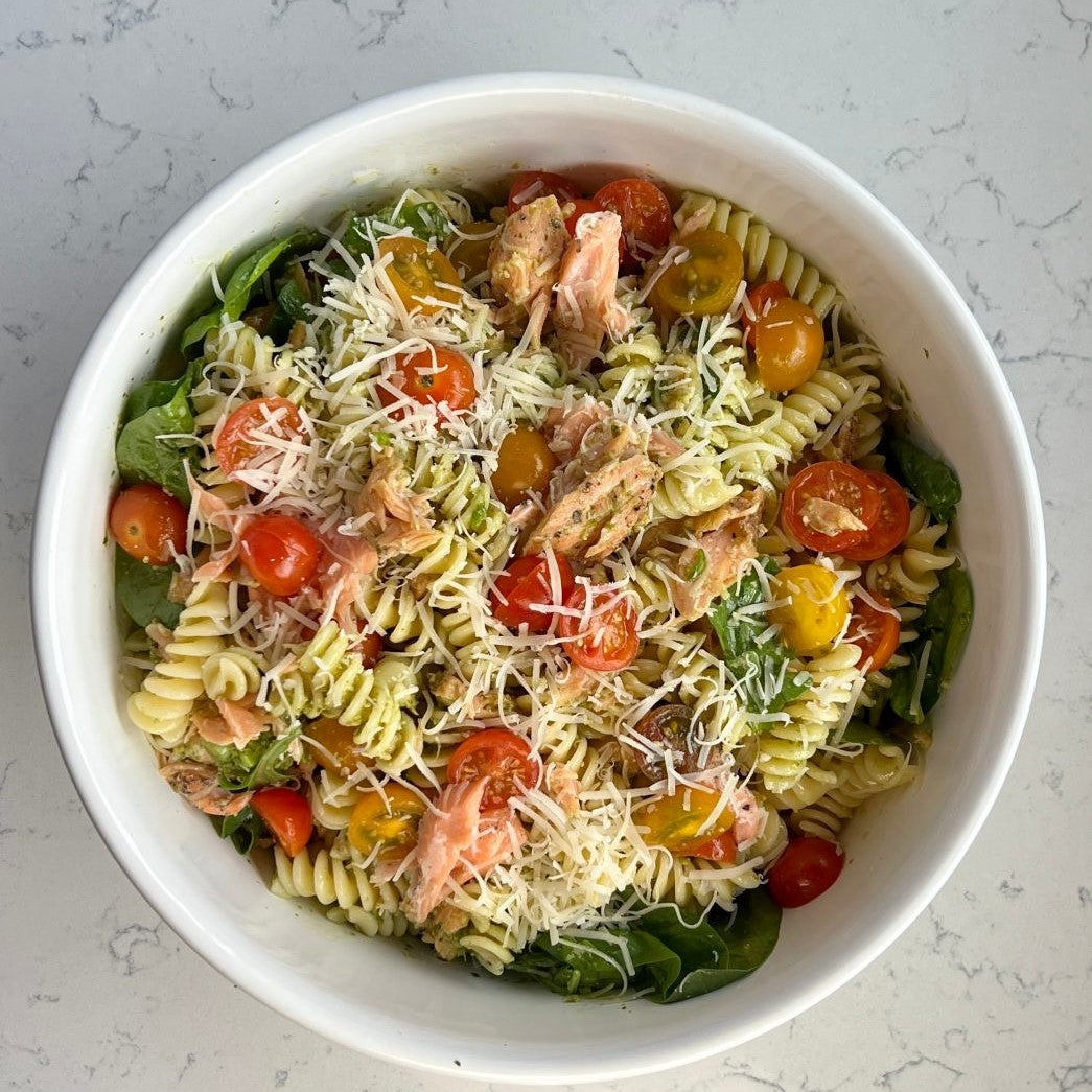 Salmon Pesto Pasta Salad