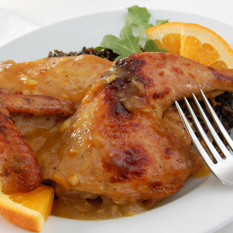 Slow Cooked Duck with Orange and Sherry Sauce