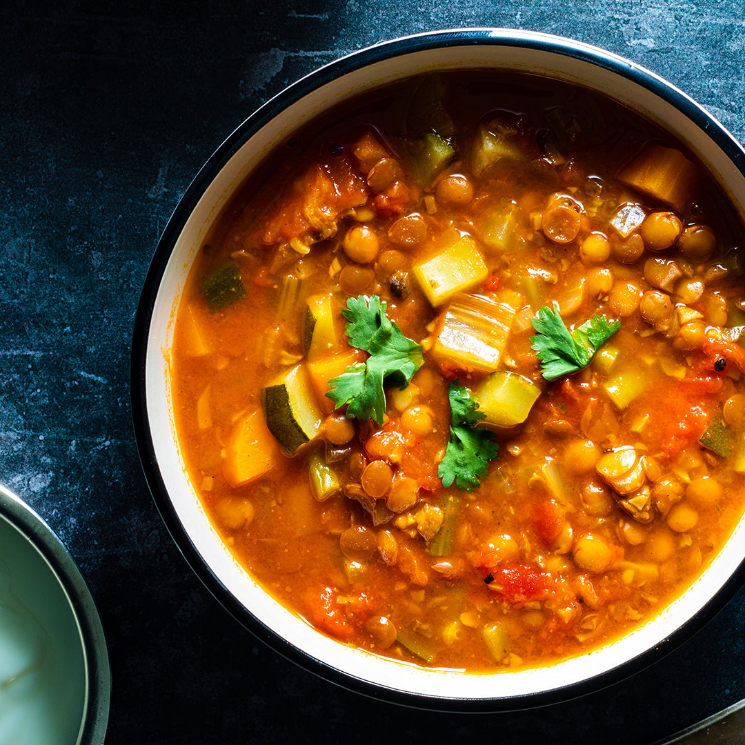 Moroccan Mushroom & Lentil Soup