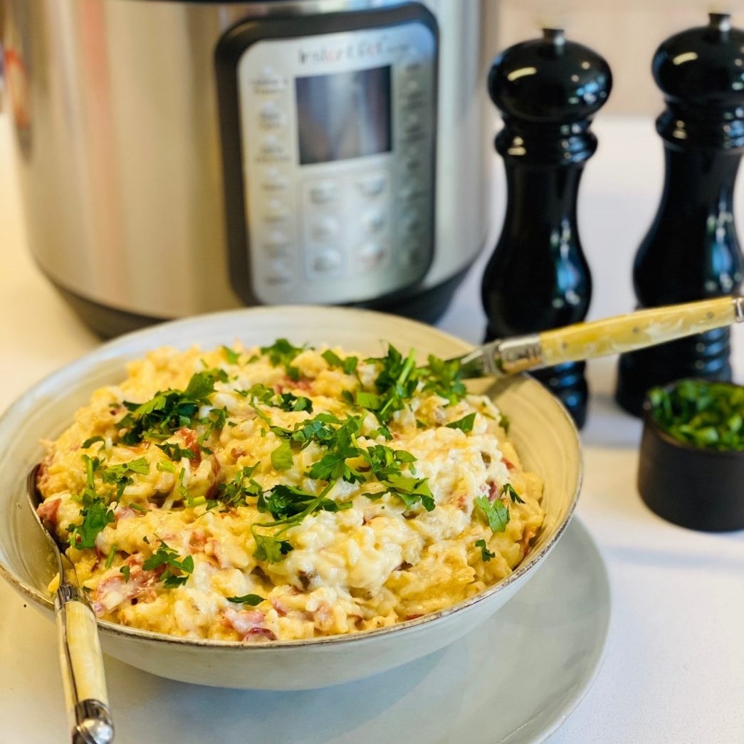 Artichoke, Mascarpone, and Serrano Ham Risotto