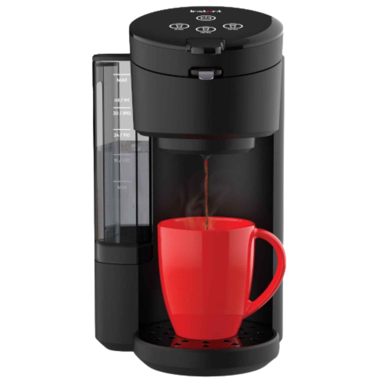 Front-facing view of the Instant Pot® Solo Café Single-Serve Coffee Maker