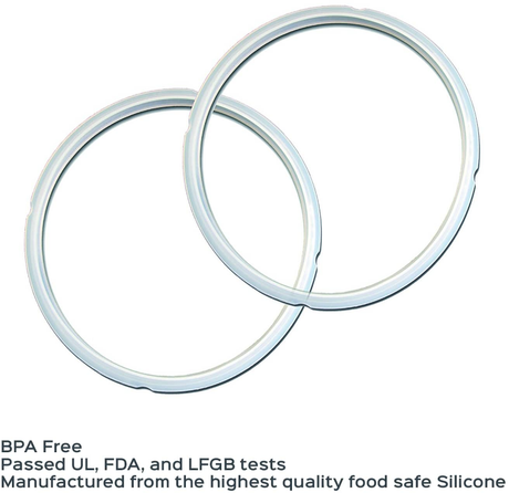 Instant Pot®  8-quart Clear Sealing Ring, 2-pack, front view