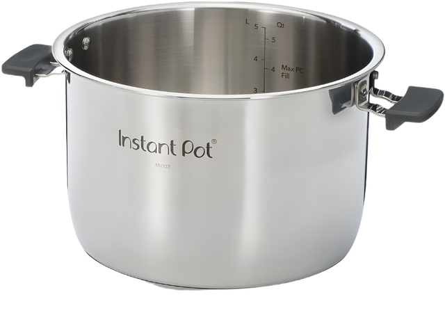 Instant Pot® Evo„ Series 8-quart Stainless Steel Inner Pot with Handles, front view