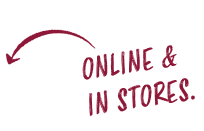 Online and In Store graphic with arrow 
