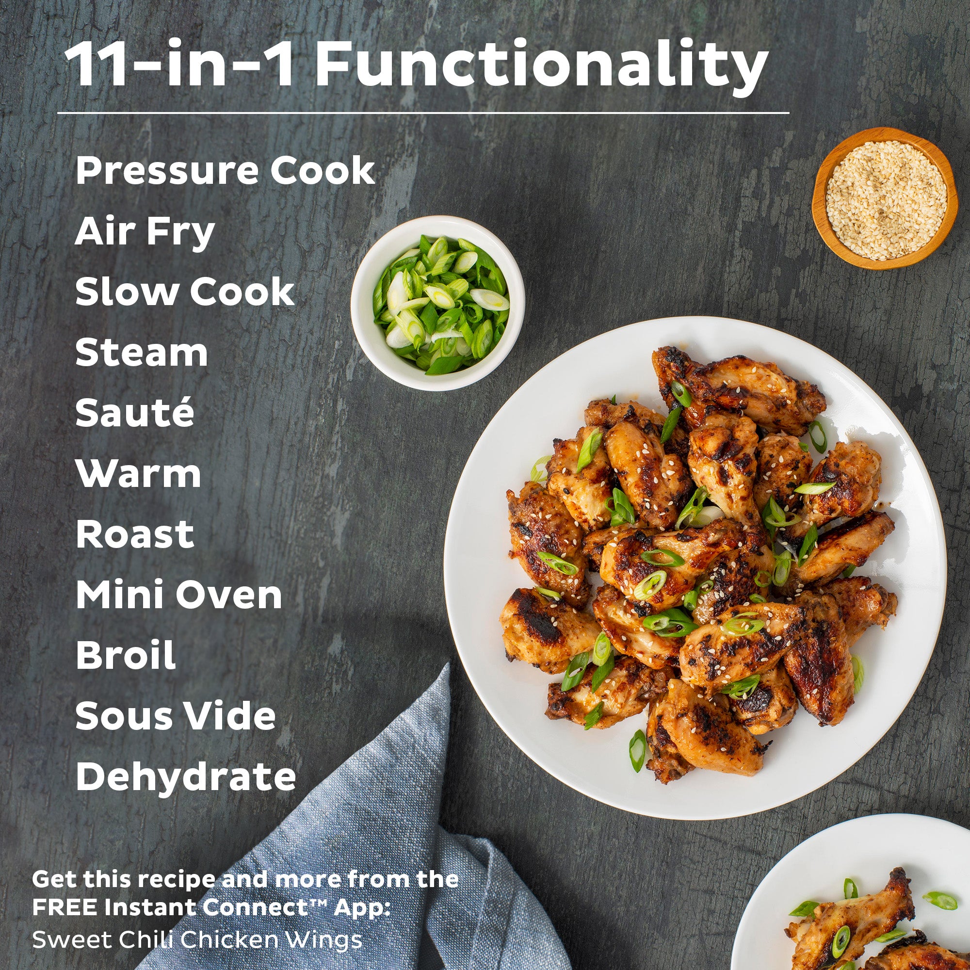 Instant Pot® Duo™ Crisp™ +  Air Fryer 8QT Multi-Use Pressure Cooker