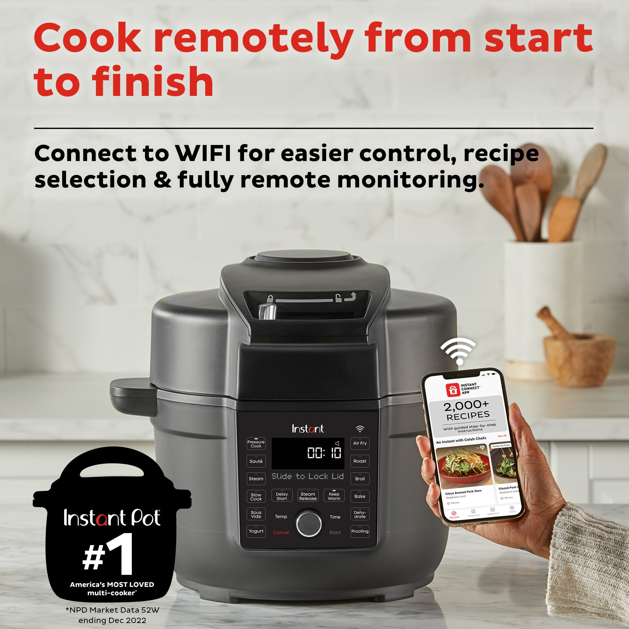 Instant Pot Duo Crisp 6.5QT with Ultimate Lid WiFi Multi Cooker and Air Fryer