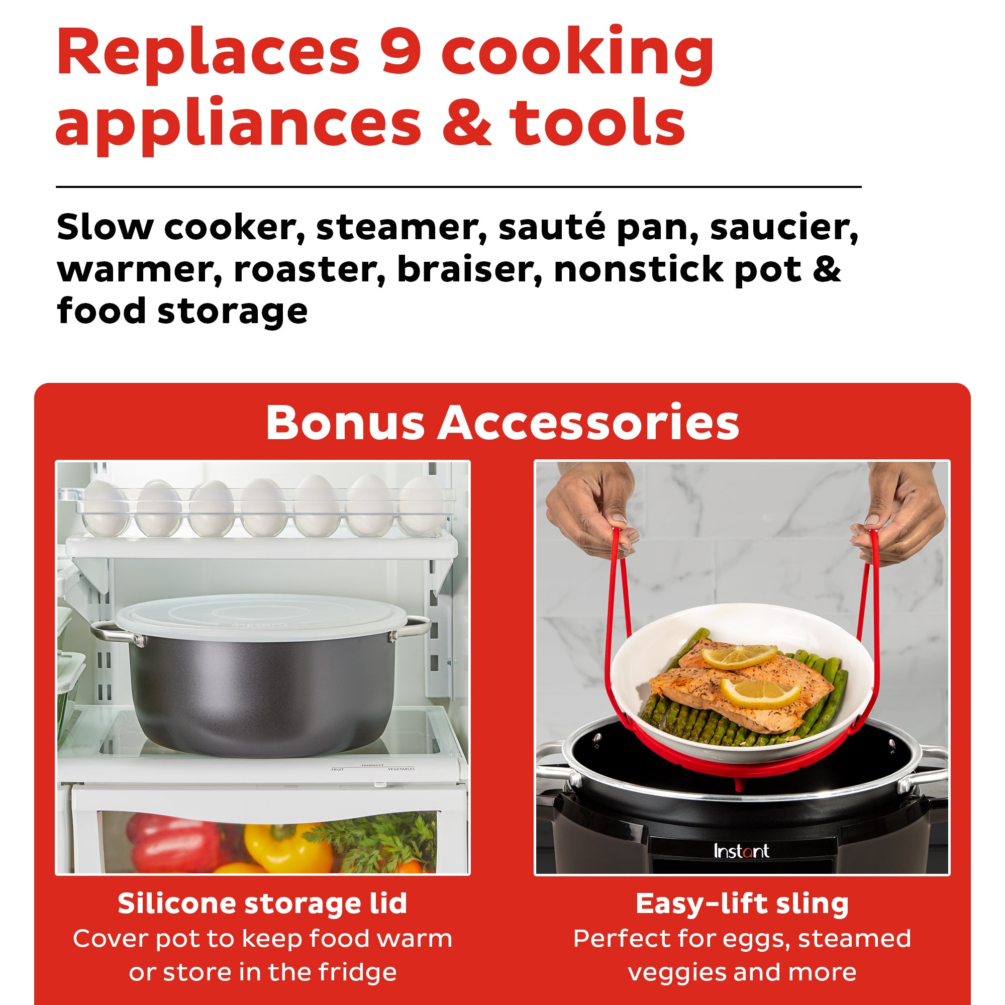 Mijoteuse Instant Pot® Superior Cooker + Cuiseur multifonction (avec accessoires bonus)