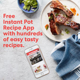  Text showing Free Instant Pot Recipe App with hundreds of easy tasty recipes
